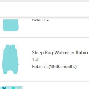NWT Kyte Baby Sleep Bag Walker 1.0 Robin Large (18-36mos)
